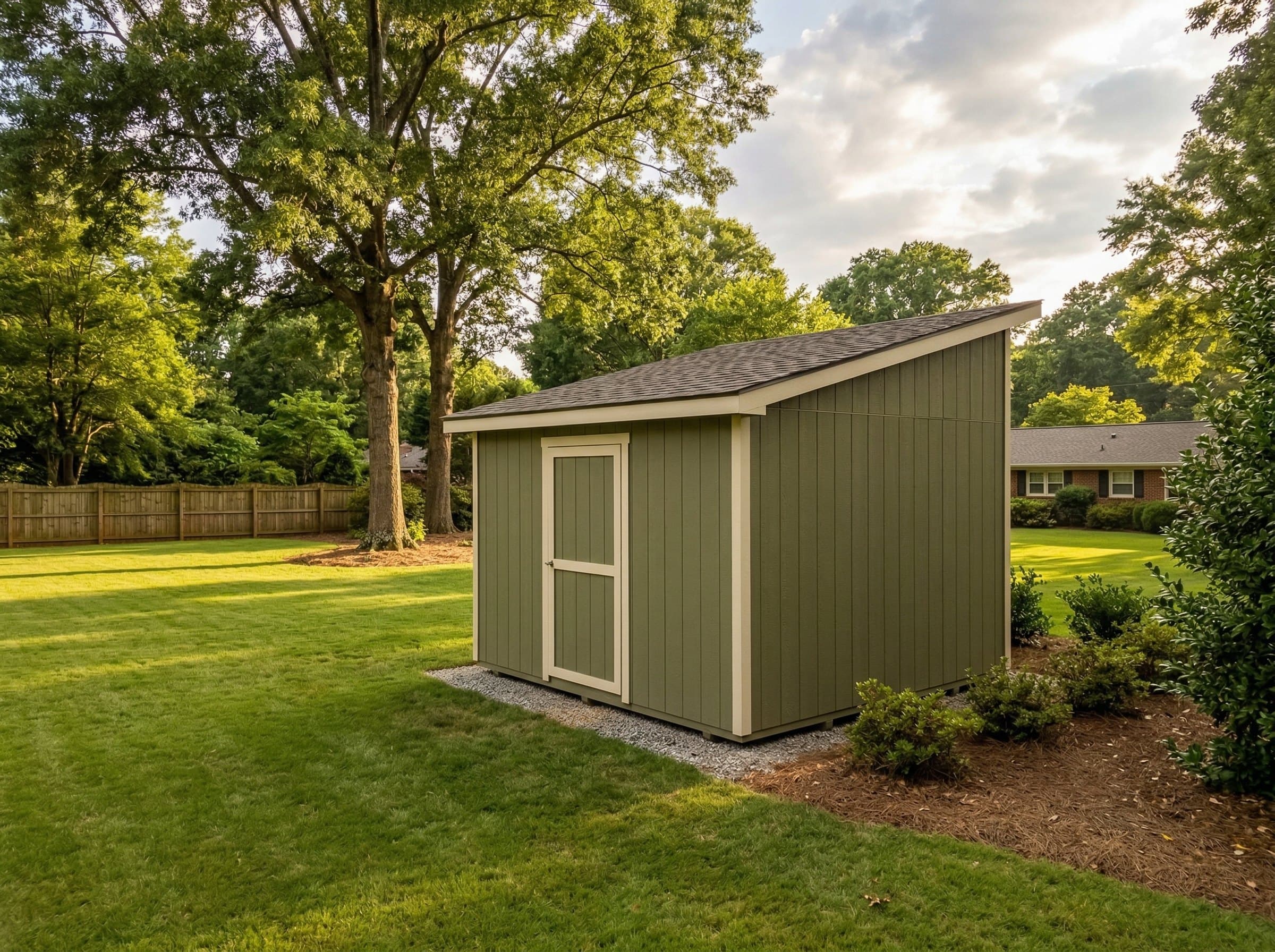 10×12 Lean-To Shed — photorealistic render