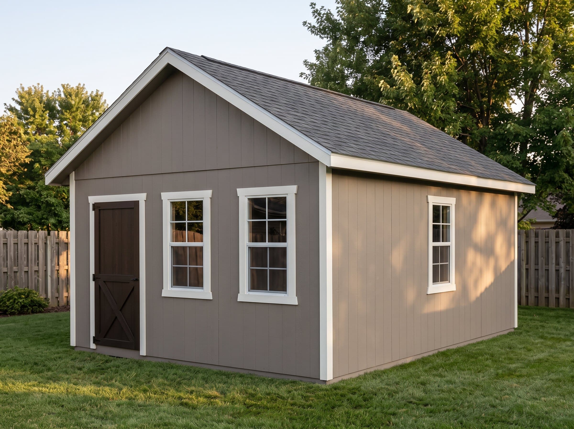 12×20 Backyard Office — photorealistic render