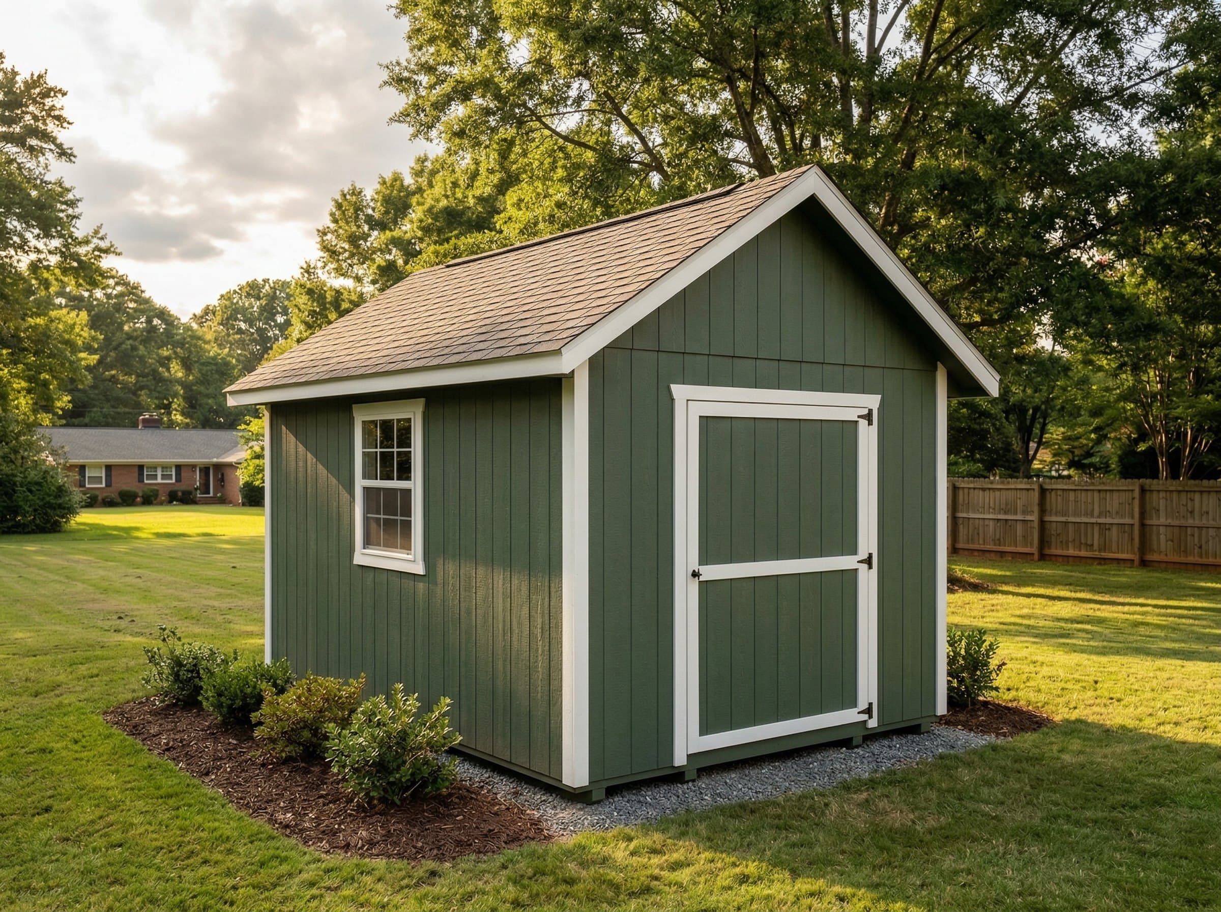 10×16 Gable Shed — photorealistic render