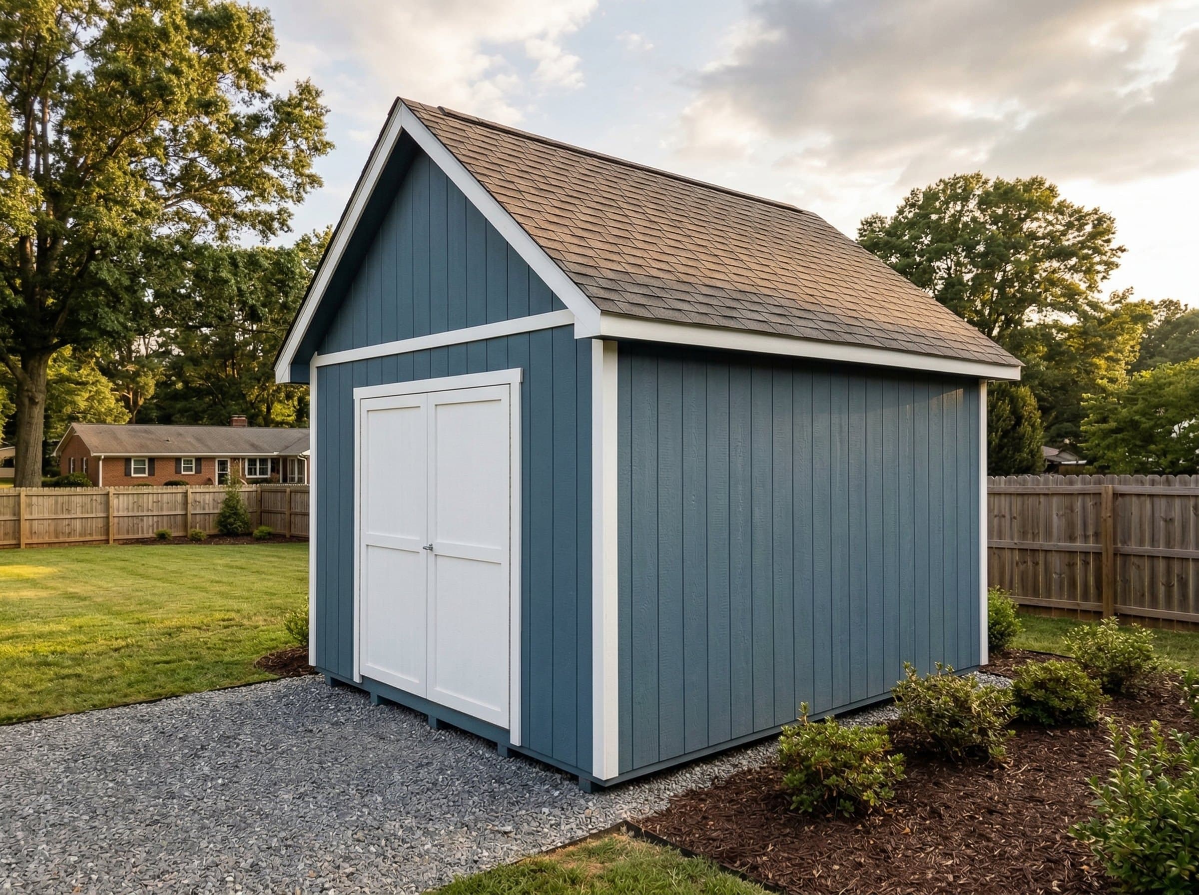 12×12 Gable Shed — photorealistic render