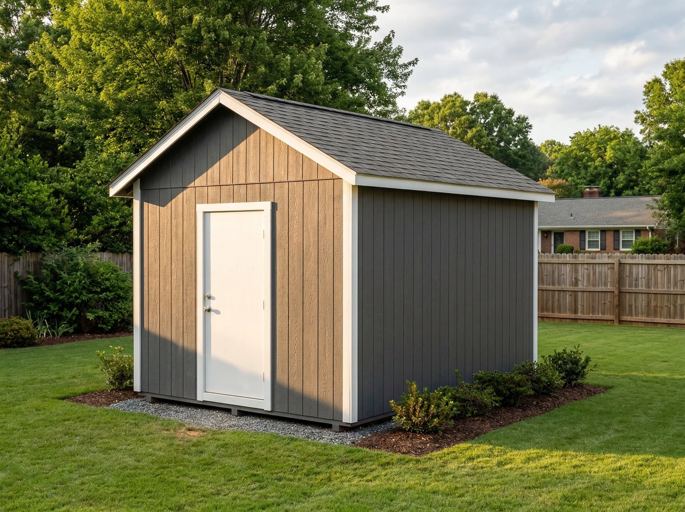 12×16 Gable Home Office Shed — photorealistic render