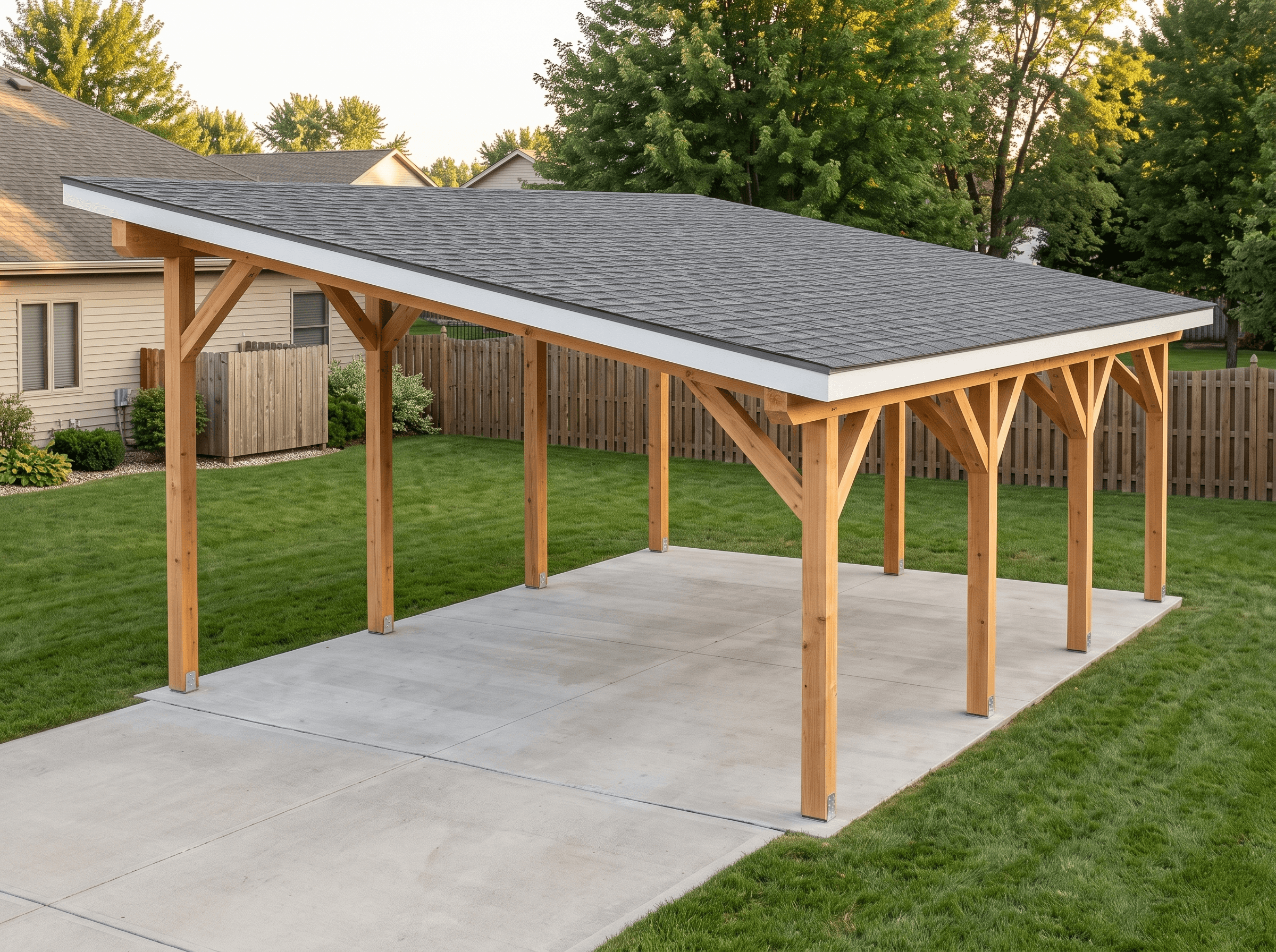 12×36 RV Carport — photorealistic render