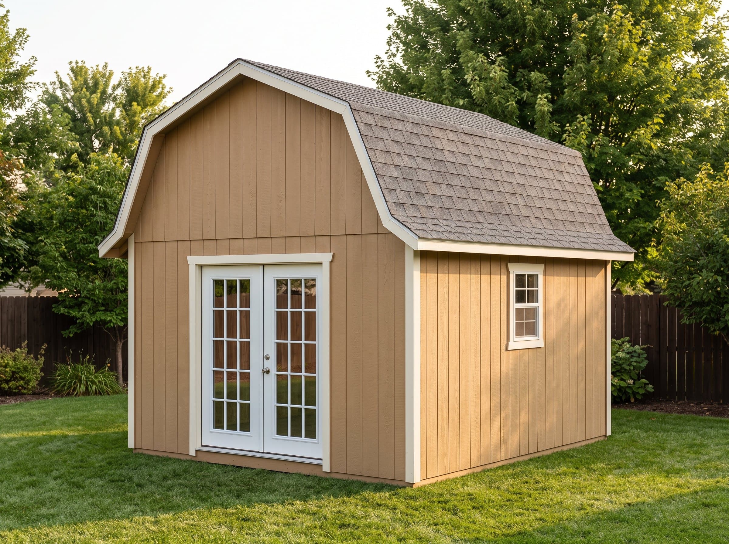 14×20 Barn with Loft — photorealistic render