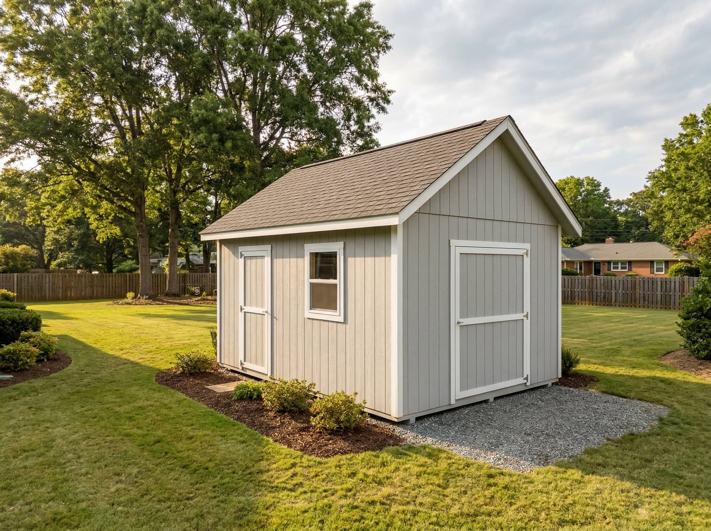16×20 Gable Large Workshop — photorealistic render
