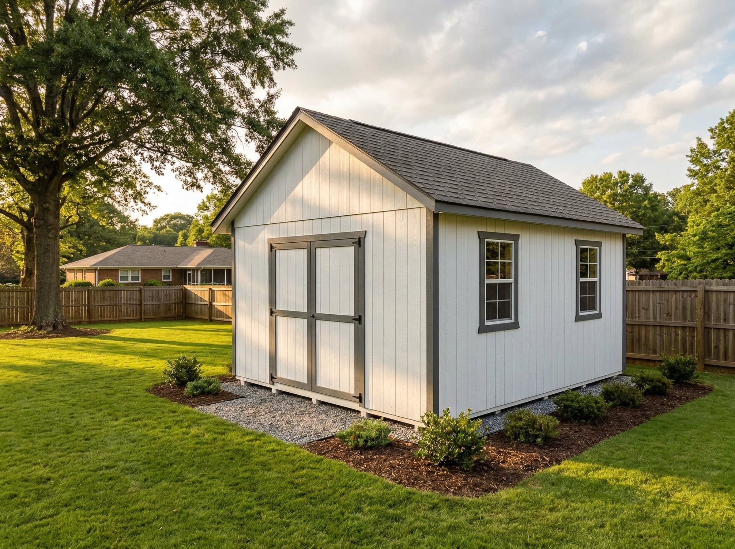 16×24 Gable Garage — photorealistic render