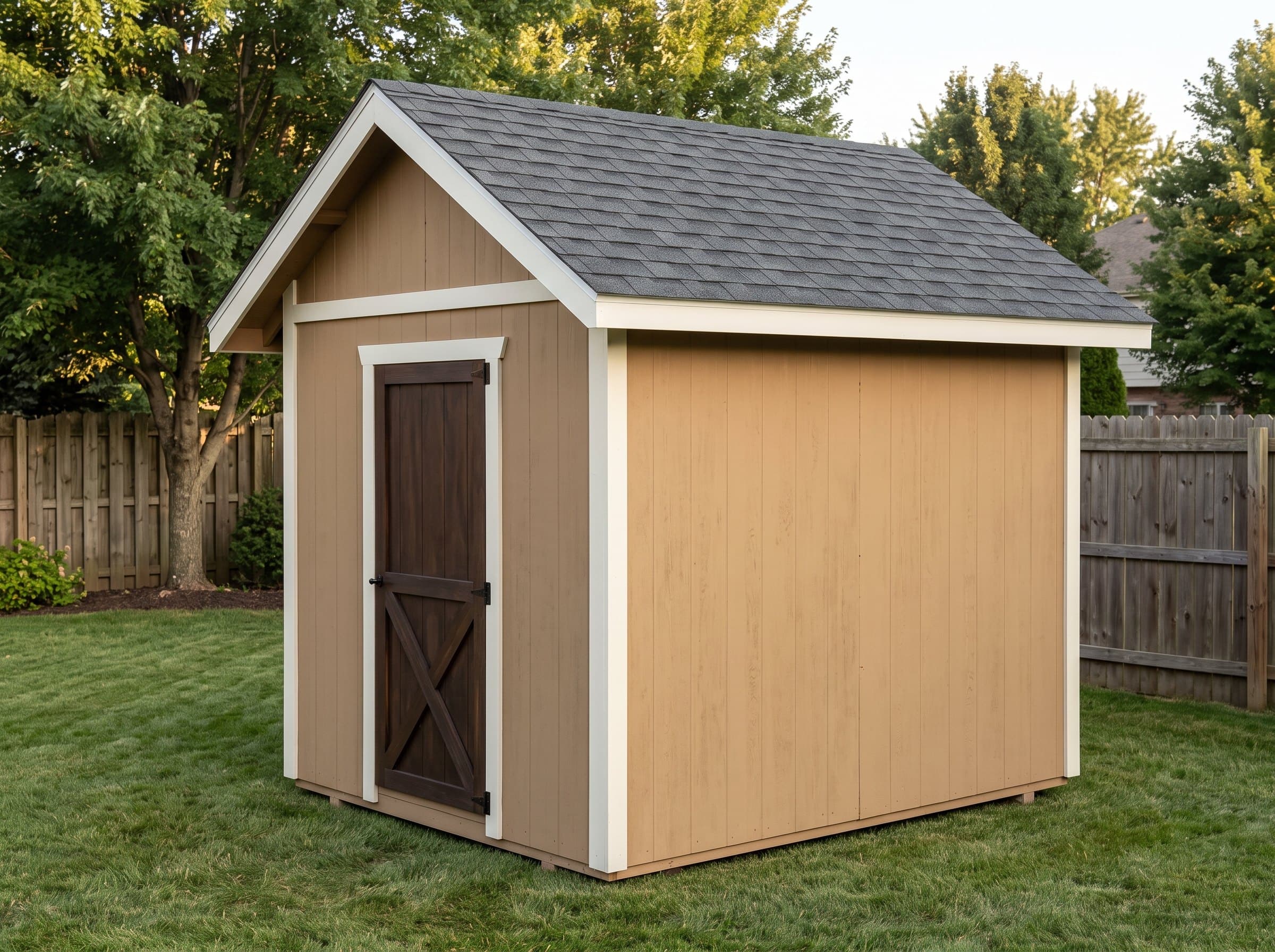 6×8 Gable Garden Shed — photorealistic render