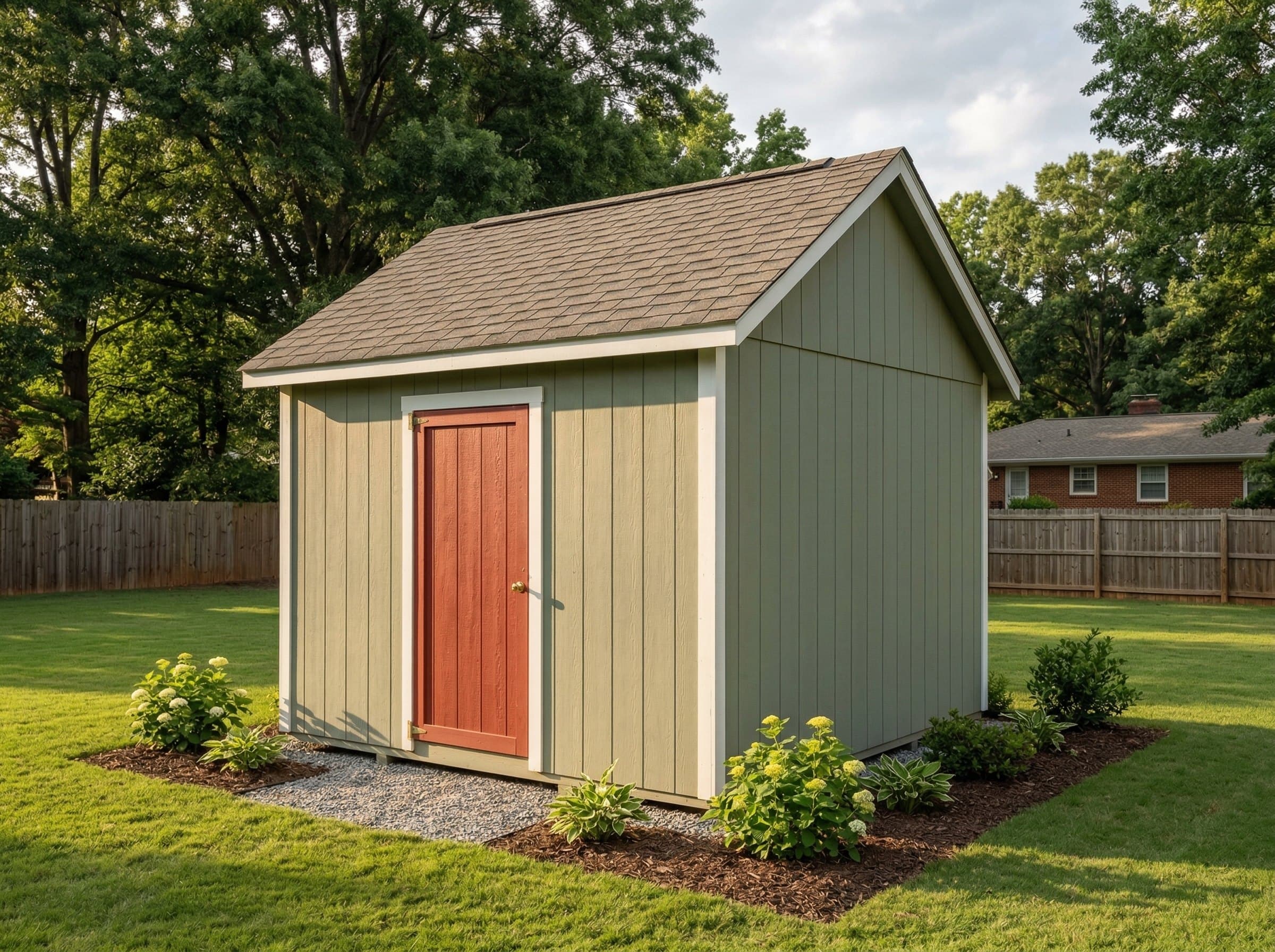 8×10 Gable Garden Shed — photorealistic render