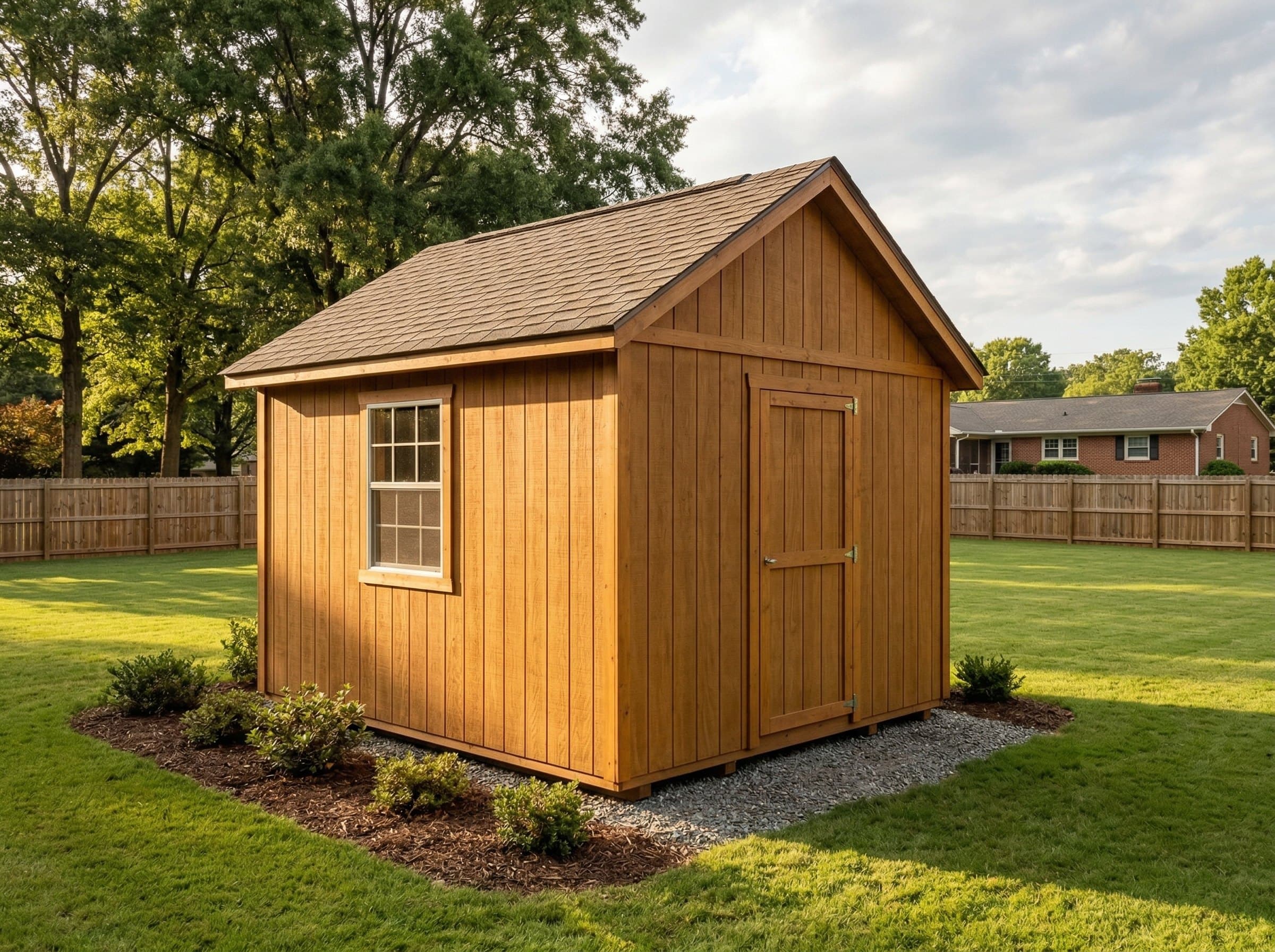 8×12 Gable Shed — photorealistic render