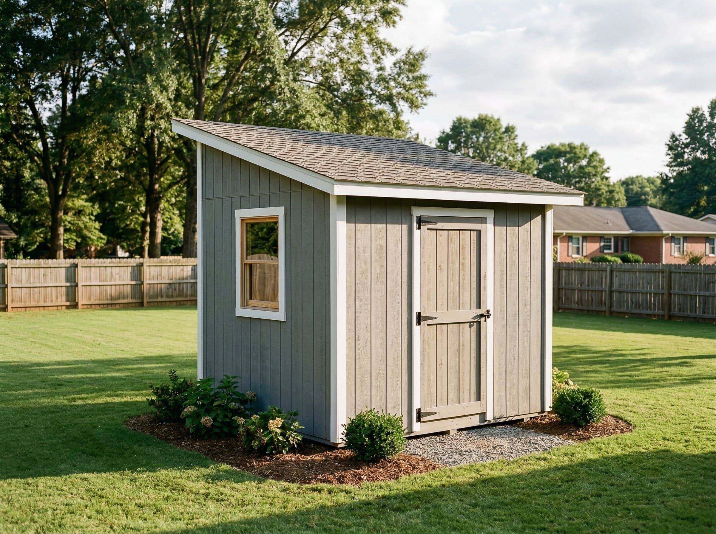 8×12 Lean-To Shed — photorealistic render
